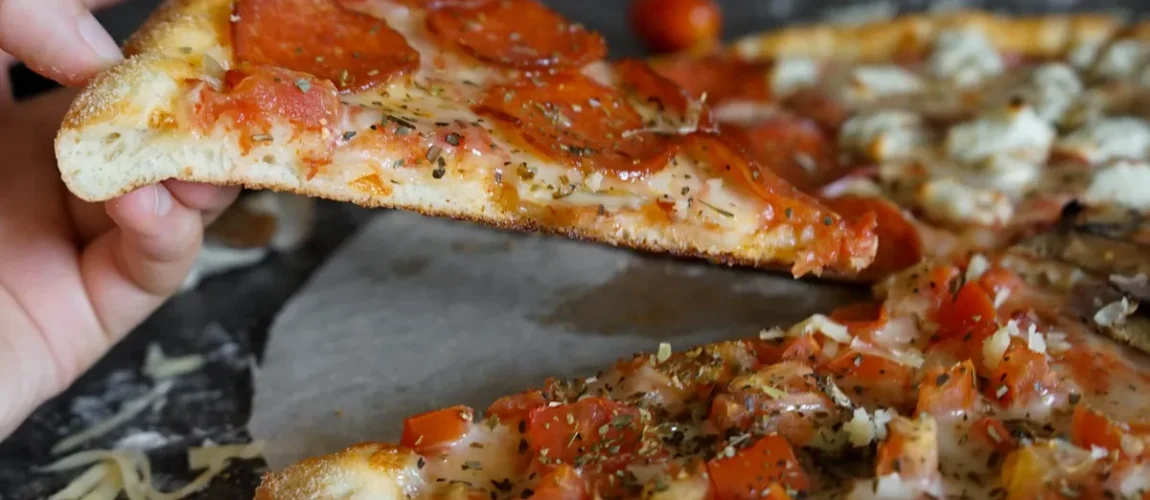 pepperoni pizza slice Roma Pizza Donair